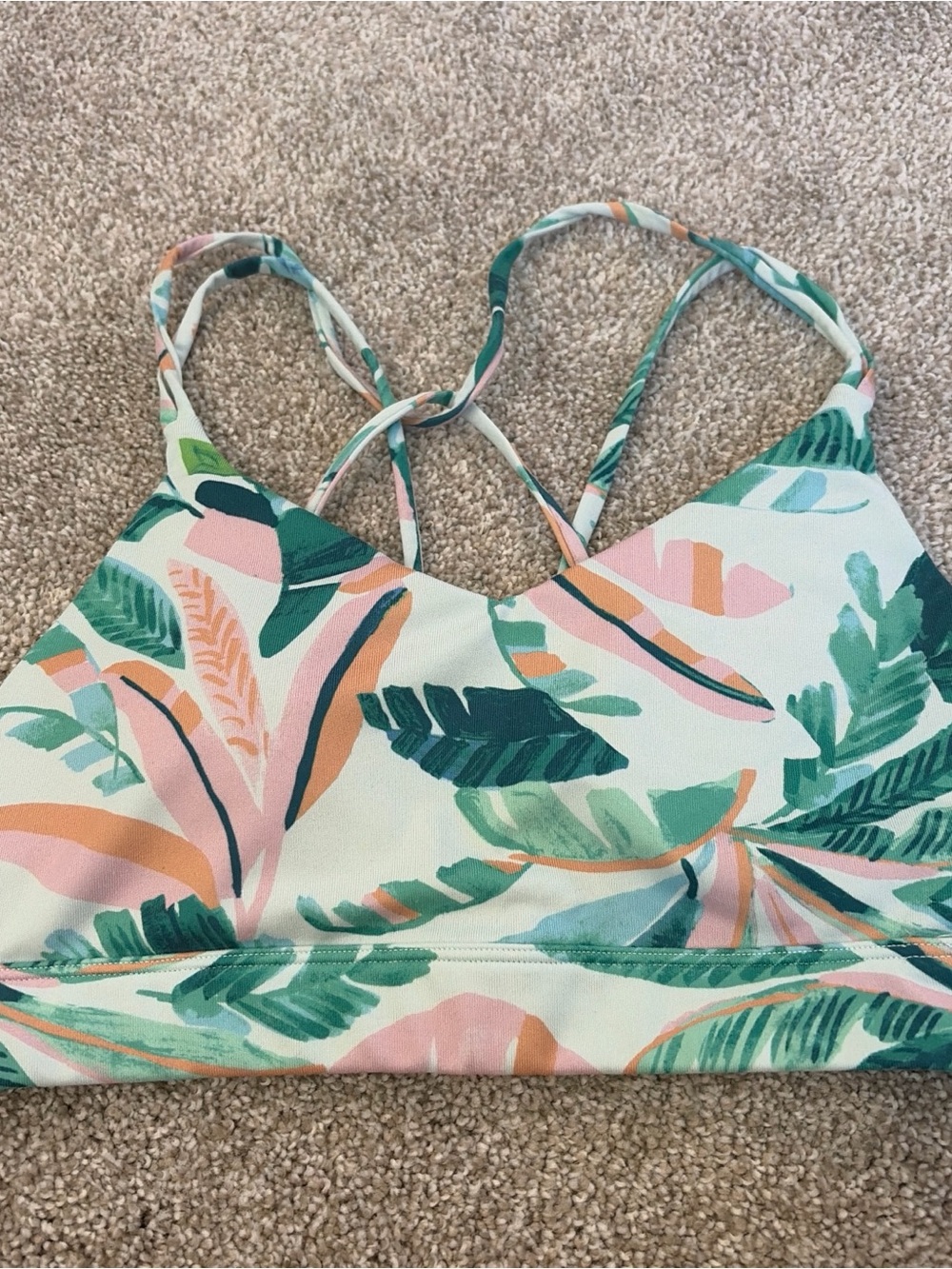Old Navy Active Mint & Teal Strappy Sports Bralette